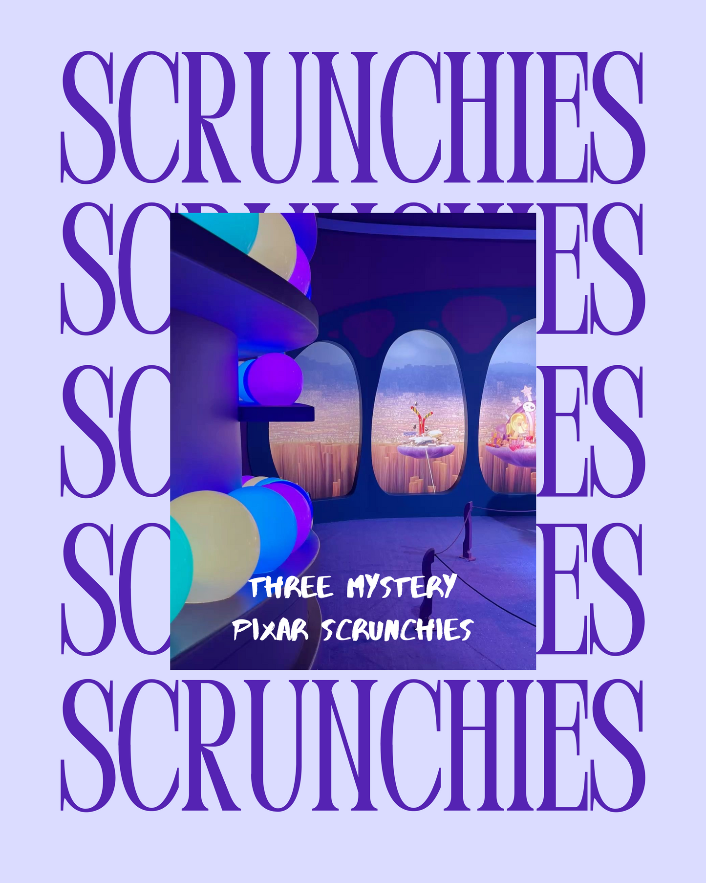 Three Mystery Pixar Scrunchies