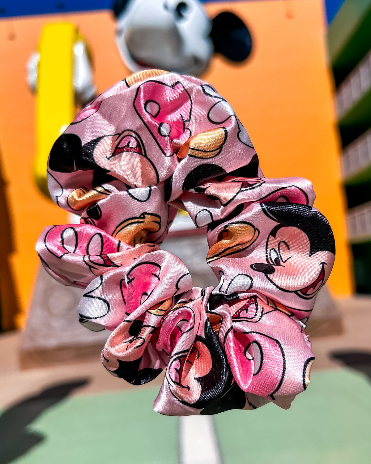 Pink Mouse Essentials Satin Scrunchie