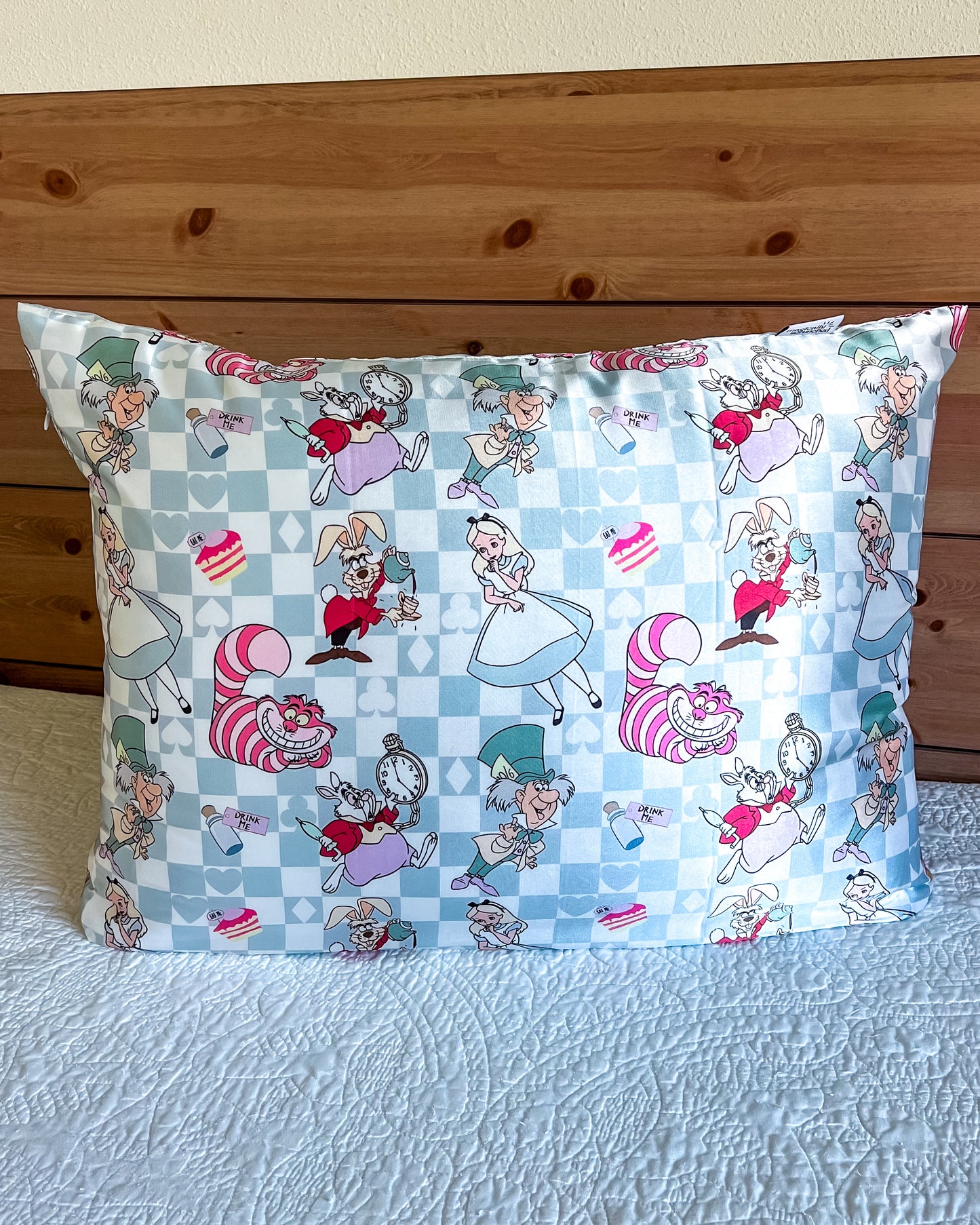 Tea Party Tiles Satin Pillowcase