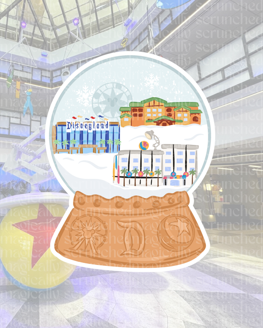 West Coast Snow Globe Sticker