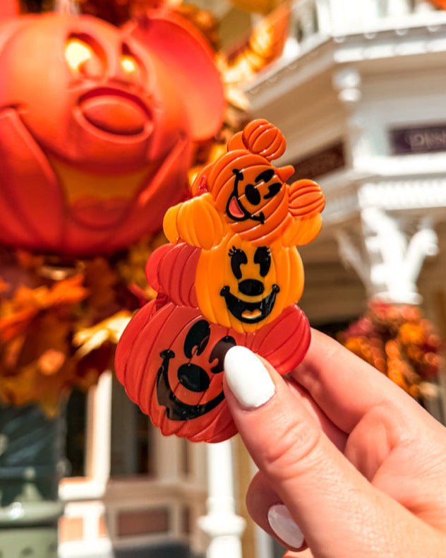 Trio Pumpkin Claw Clip