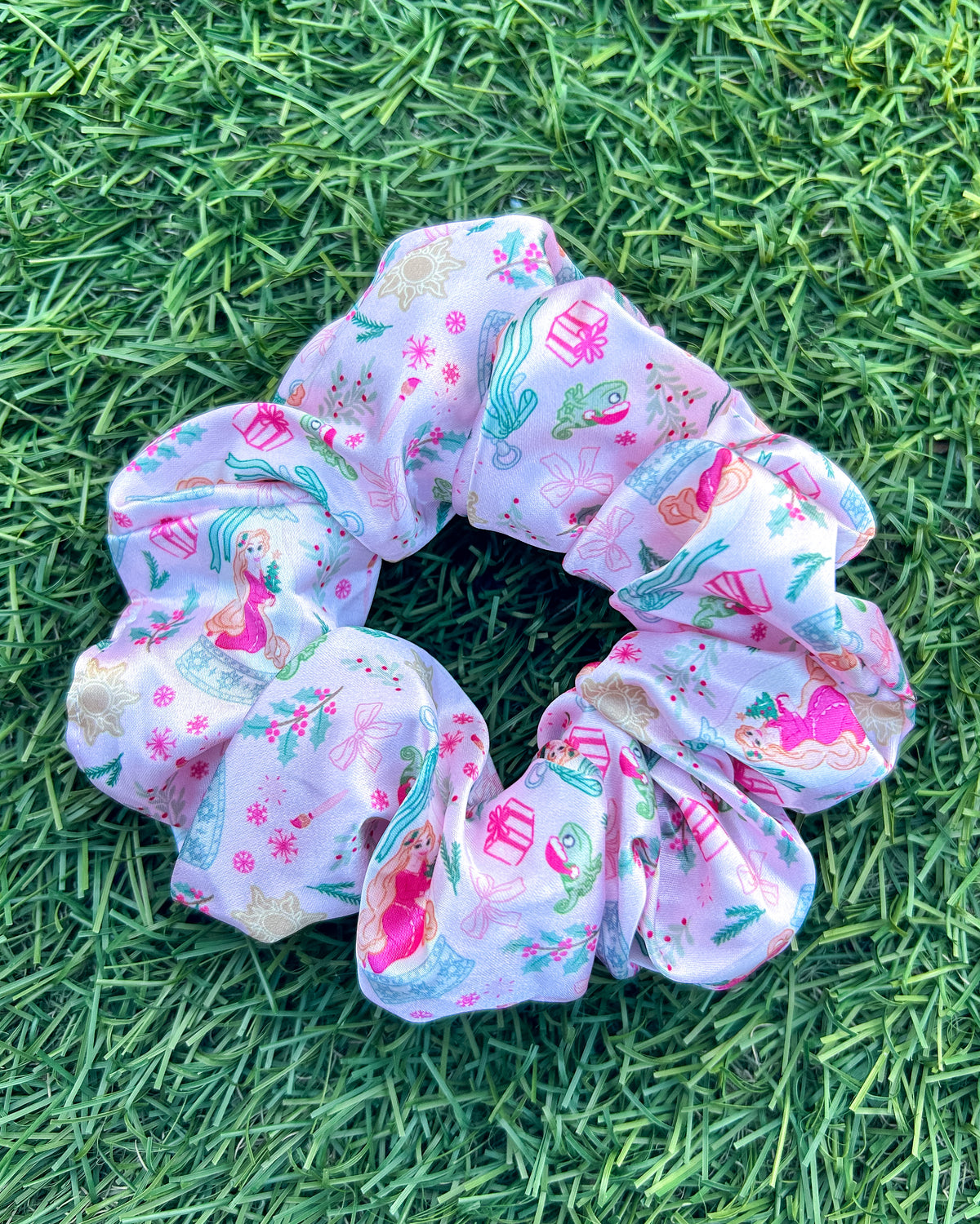 Tangled in Winter Satin Scrunchie