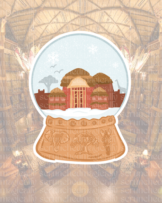 Animal Snow Globe Sticker