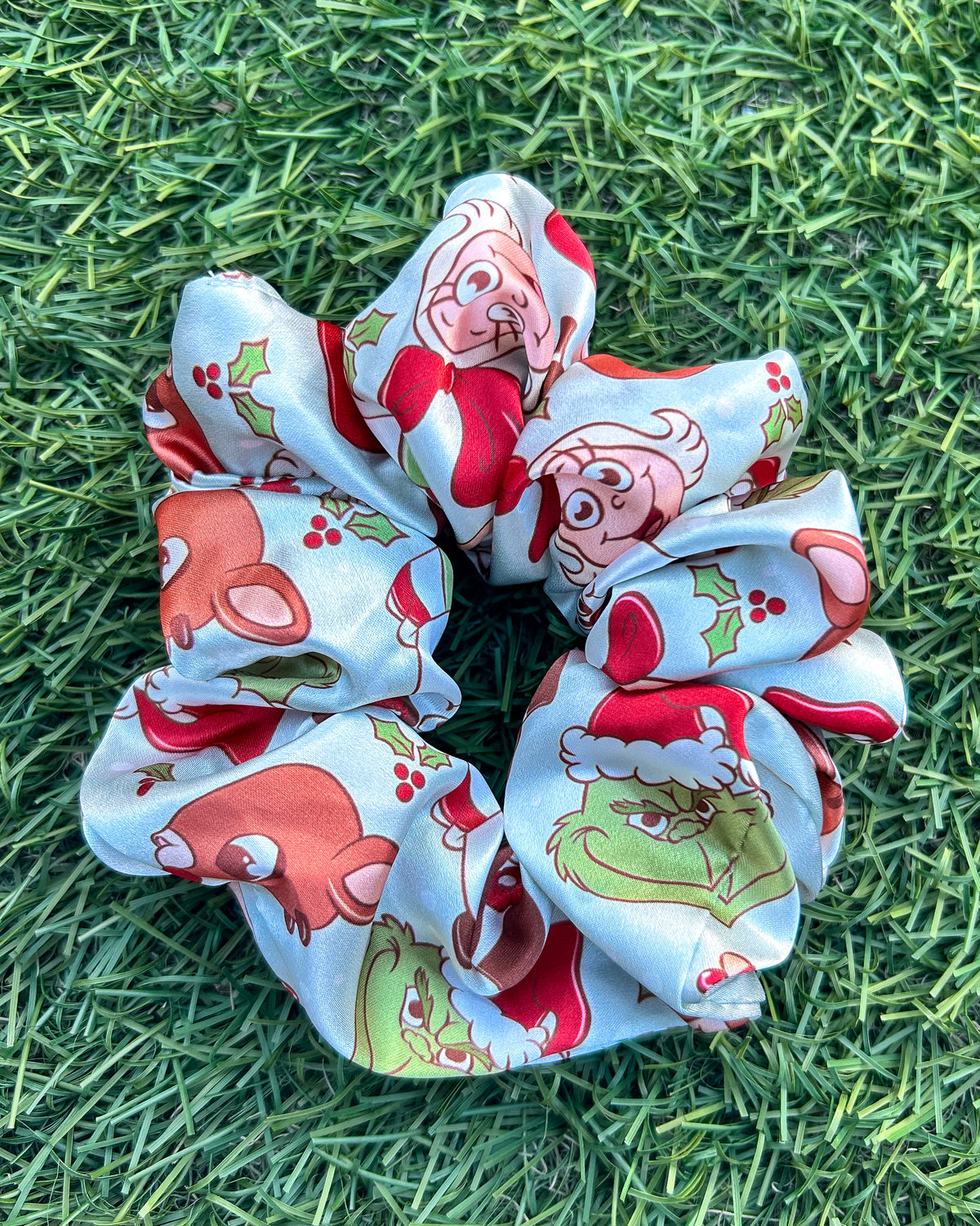 Stole Christmas Satin Scrunchie