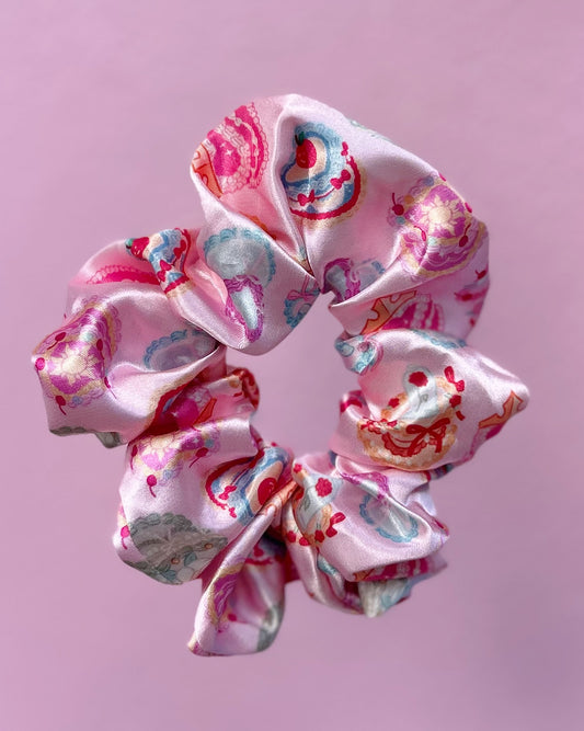 Princess Cakes Satin Scrunchie