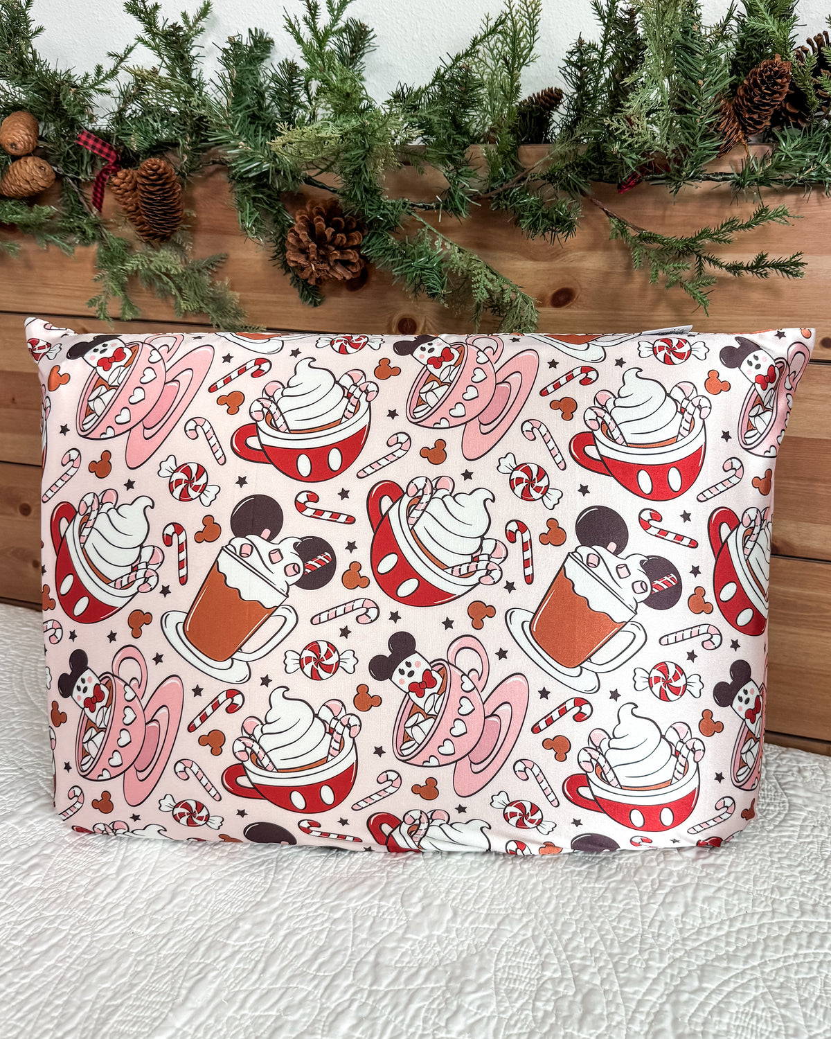 Merry Mouse Cocoa Pillowcase