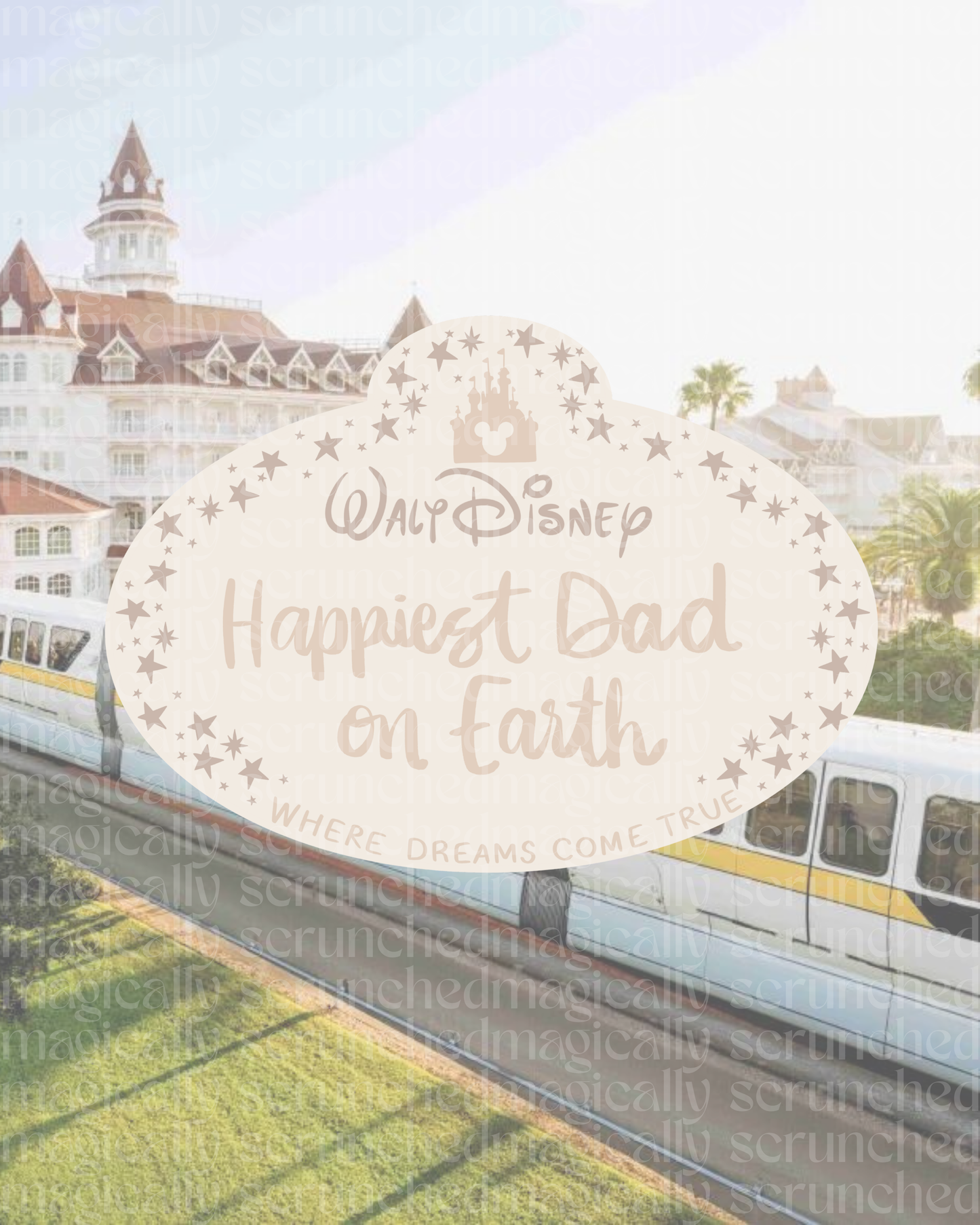 Happiest __ on Earth (Tan) Sticker