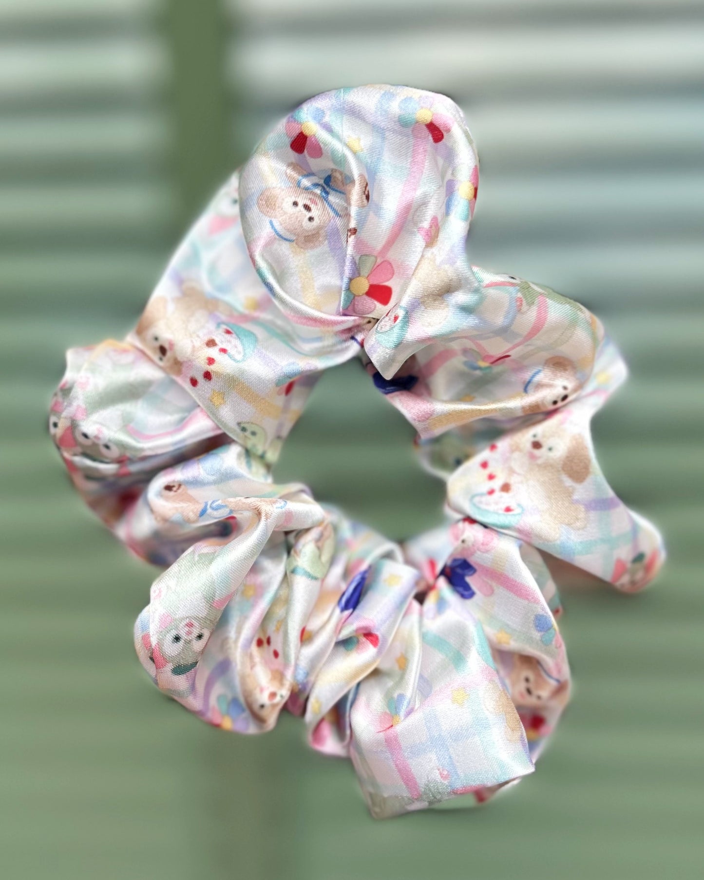 Gingham Tokyo Friends Satin Scrunchie