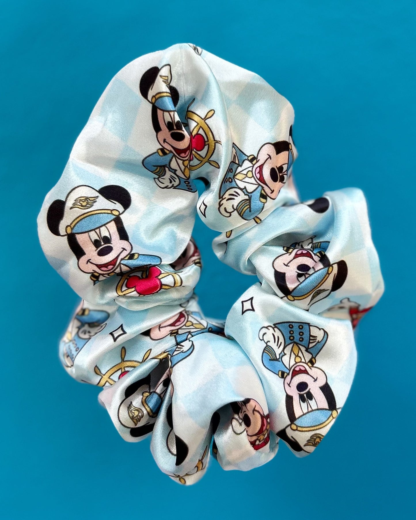 Checkered Cruise Satin Scrunchie