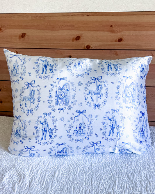 Built on a Blue Dream Satin Pillowcase