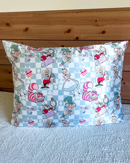 Tea Party Tiles Satin Pillowcase