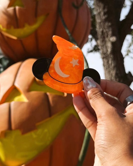 Orange Sorcerer Hat Claw Clips